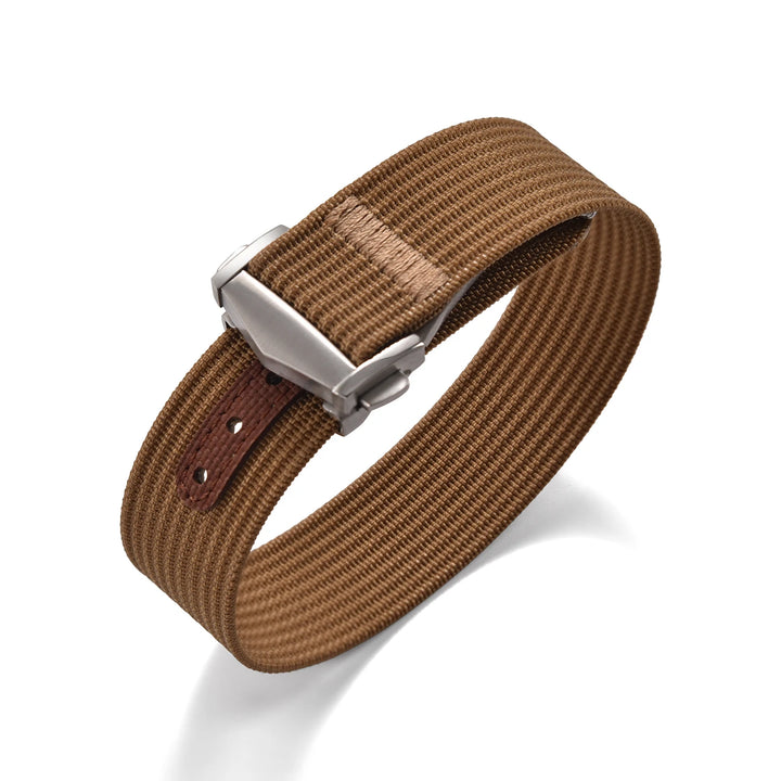 Ribbed Nylon & FKM Rubber Watch Strap – 18–22mm Folding Buckle for Omega, Tudor & Seiko