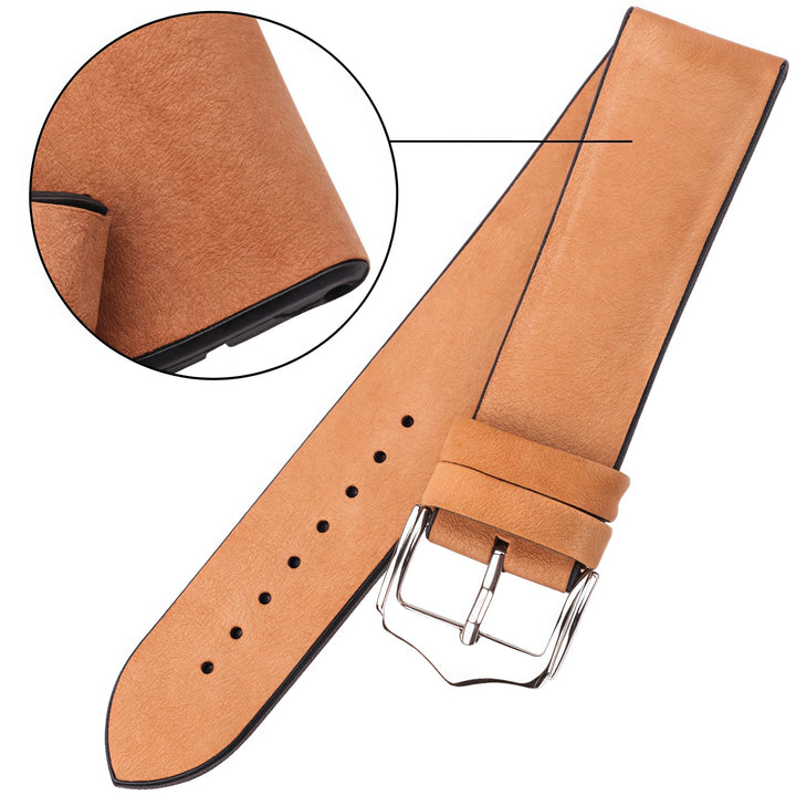 Genuine Leather Watchband Men Women Rubber Silicone Waterproof Breathable Watch Band Strap Buckle Clock Accessories 18 20 22mm