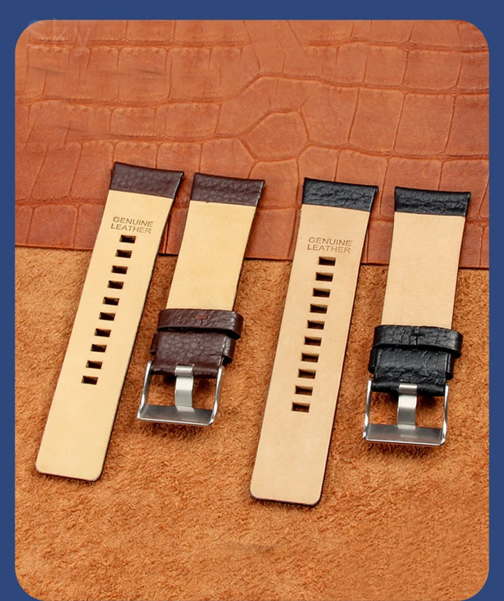 Genuine Leather Diesel Watch Strap 26–28mm (Waterproof Litchi Pattern)