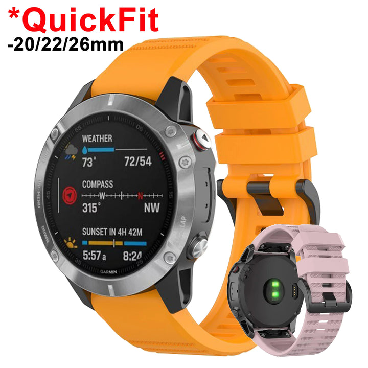 QuickFit Silicone Strap for Garmin Fenix & Epix (20-26mm)