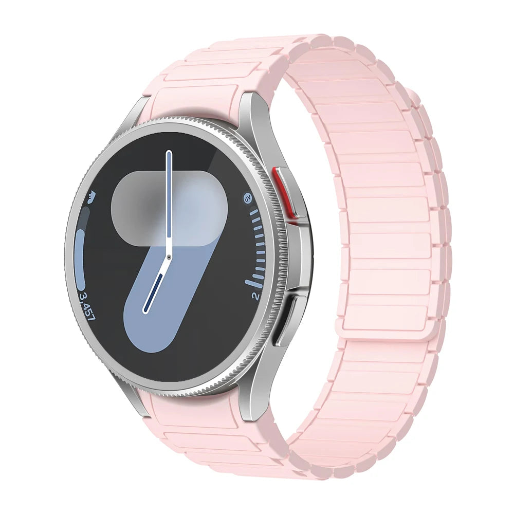 Magnetic Silicone Strap for Samsung Galaxy Watch – 40/44/45mm, No Gaps