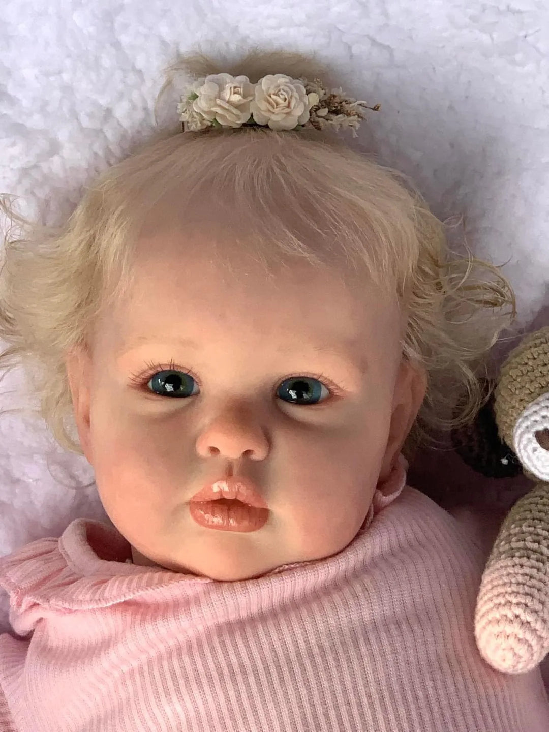 24" Ellie Realistic Toddler Girl Reborn Doll (Soft Touch, Hand‑Rooted Hair)