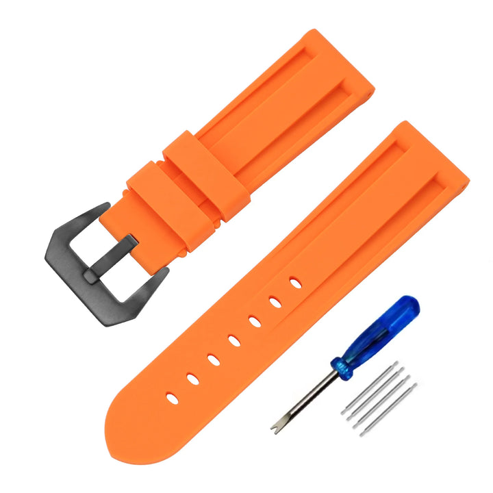 Soft Silicone Rubber Watch Band 20–26mm for Panerai