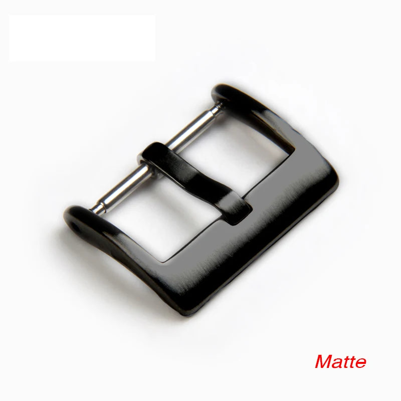 Metal Watch Buckle – 16–24mm, Stainless Steel, Silver/Black/Rose Gold