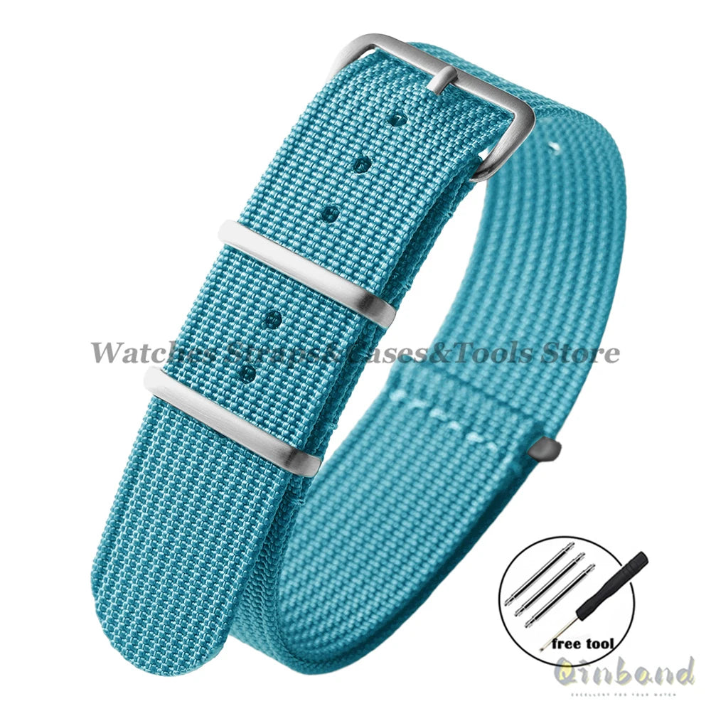 Ribbed Strap Ballistic Fabric Watch Strap Replacement 18mm 19mm 20mm 22mm for Samsung Galaxy Watch7/6/5/4 Quality Nylon Bracelet