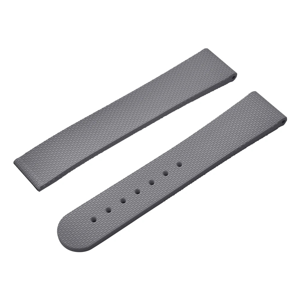 NATOBELT FKM Rubber Black Blue Watch Strap 20mm 22mm Folding Pin Buckle Quick Release Watchband For Omega/Rolex/MoonSwatch/Seiko