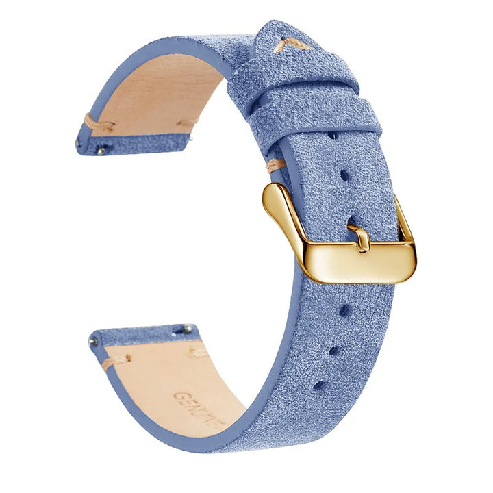 Genuine Leather Quick-Release Watch Strap 14–22mm