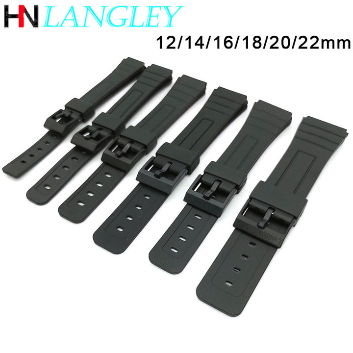 Silicone Sport Watch Strap for Casio – 12–22mm, Unisex Rubber Band