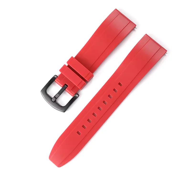 Silicone Rubber Watch Band 20–26mm (Quick Release, Waterproof)