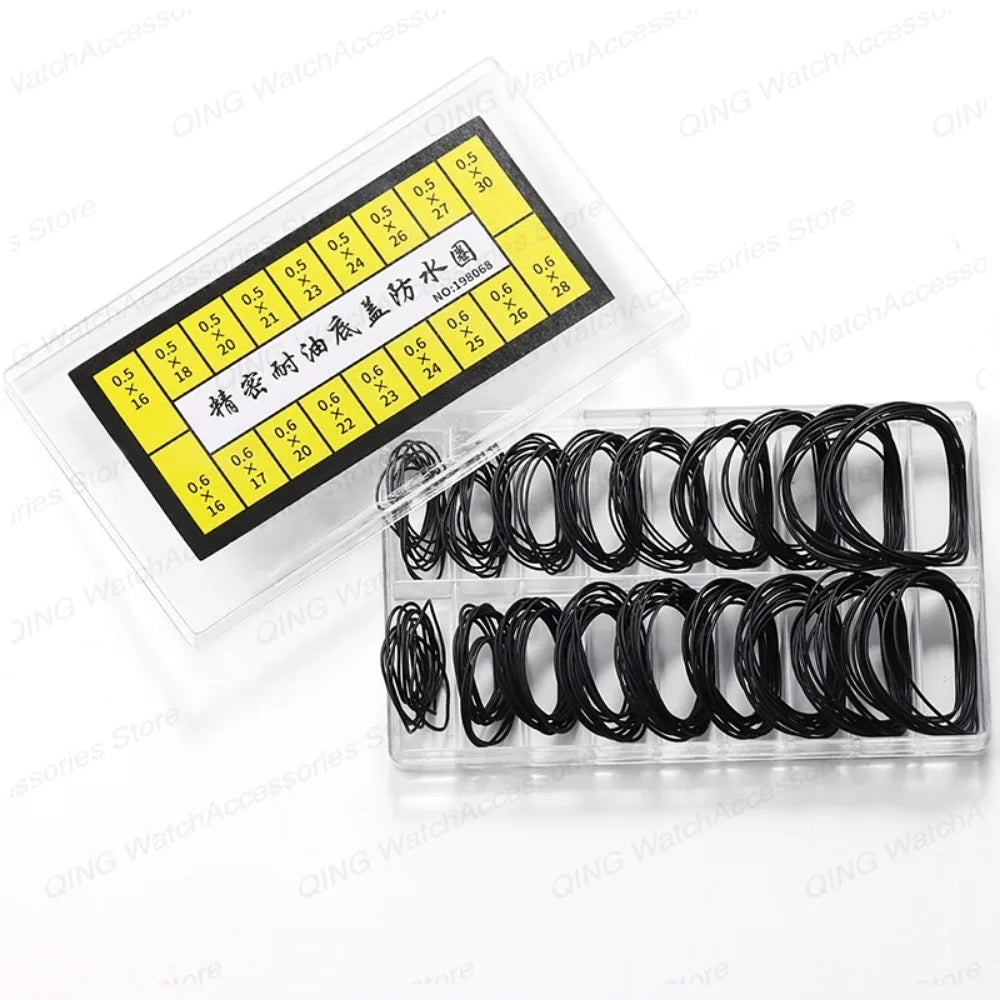 Watch Repair O-Ring Gasket Set – 0.5/0.6mm Waterproof & Oil-Resistant