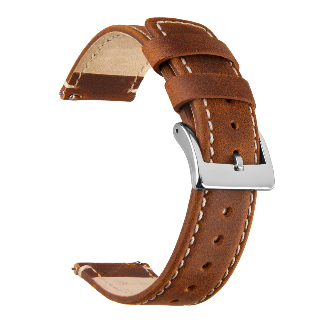Top Grain Genuine Leather Quick Release Watch Band 20–22mm for Samsung Galaxy Watch
