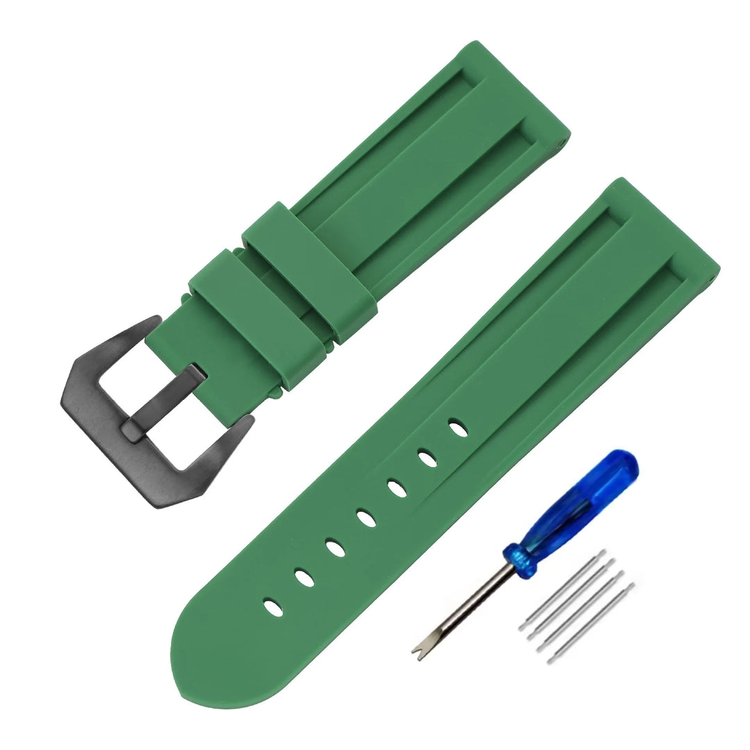 Soft Silicone Rubber Watch Band 20–26mm for Panerai