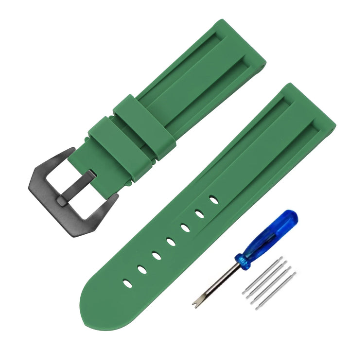 Soft Silicone Rubber Watch Band 20–26mm for Panerai