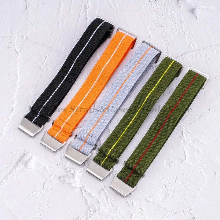 18mm 20mm 22mm Parachute Elastic Nylon Watch Strap for Omega Men Outdoors Sport Army Military Wrist Strap Bracelet Accessories