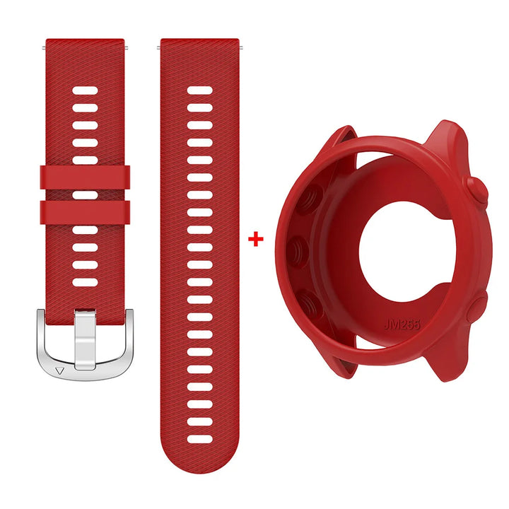 Silicone Strap with Protective Case for Garmin Forerunner 255/265