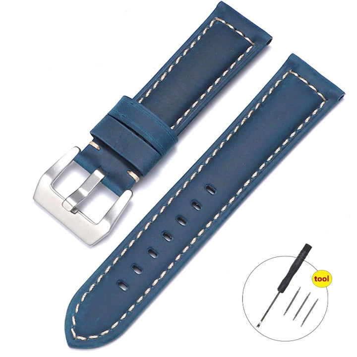 Genuine Leather Watch Strap – 20-26mm Crazy Horse for Panerai PAM111/441/312