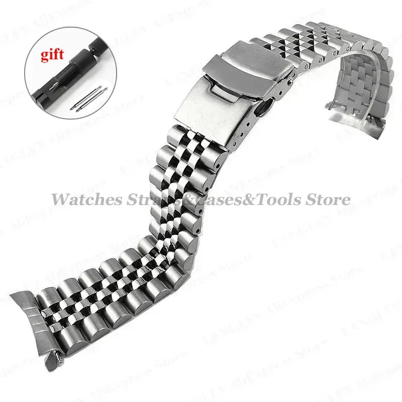 22mm Diving Steel Metal Straps For Casio for Duro MDV107 MDV106 Watch Wristbands Bracelet Stainless Steel Watchband Replacement