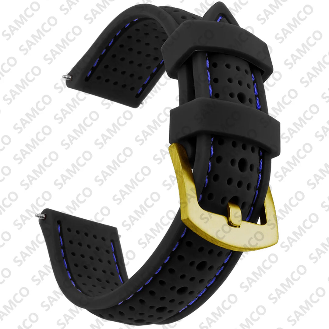 Silicone Rubber Watch Band 18–26mm (Soft & Comfortable Replacement Strap)