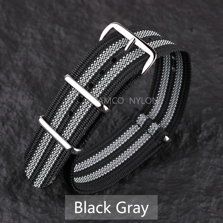 Ribbed Nylon Military Band 18–22mm