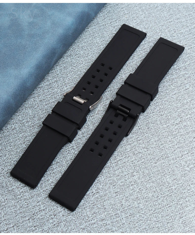 Waterproof Silicone Watch Band 20–23mm for Luminox 3051.BO (Outdoor,