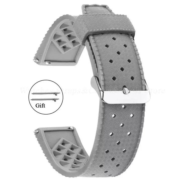 Premium Grade Tropic Silicone Watch Strap 20mm 22mm For Seiko For Oris For Omega Quick Release Diving Waterproof Rubber Bracelet