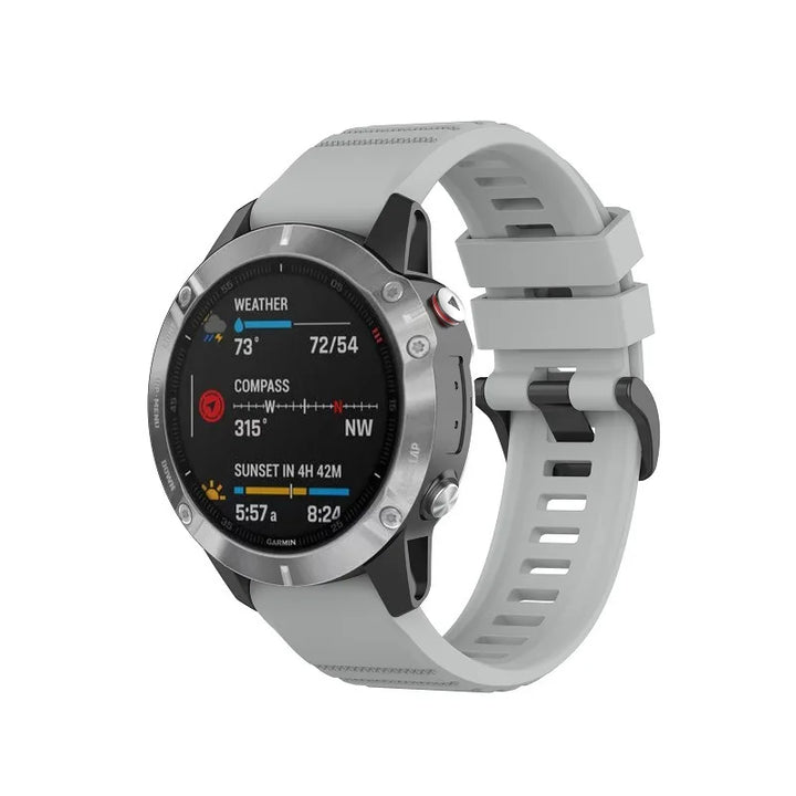 Silicone QuickFit Watch Strap – 20-26mm for Garmin Fenix & Epix