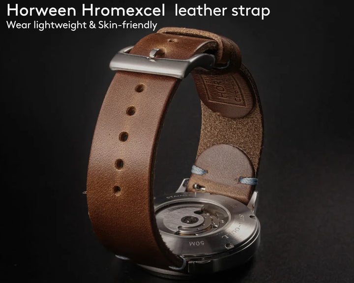 HEMSUT Leather Watch Bands 20 22mm Soft Wrap Handmade Wrist Straps Horween US Chromexcel 18mm 19mm 21mm