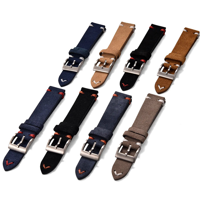 Suede Leather Watch Strap – 20-22mm Quick Release