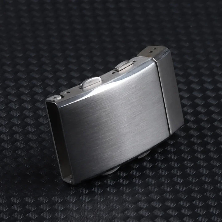 316L Stainless Steel Folding Watch Clasp (18/20/22mm, Brushed Silver)