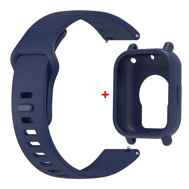 Silicone Strap with Protective Case for Redmi Watch 5 Active