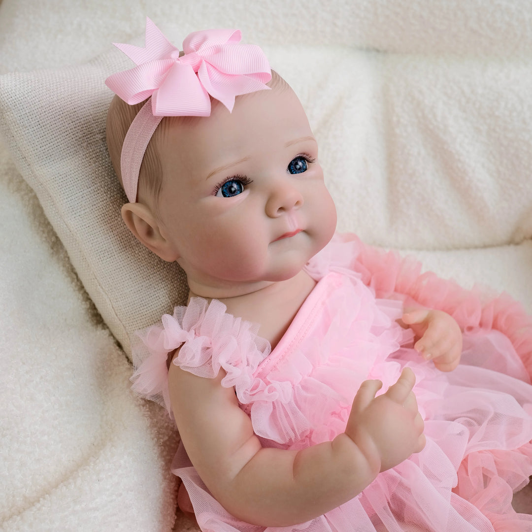 18″ Bettie Realistic Reborn Baby Doll (Soft Touch, Hand‑Rooted Hair)