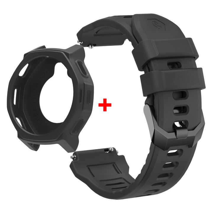 Silicone Strap with Protective Case for Amazfit T-Rex 3 Pro (44mm)