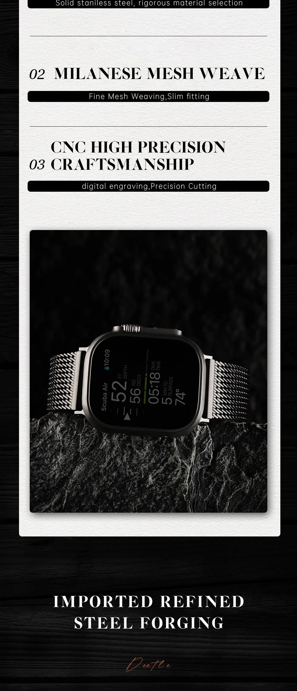 Top Stainless Steel Milanese Mesh Strap For Apple Watch Ultra 2 49mm Series 10 46mm 42mm 45mm 44mm Bracelet Apple Watch Band