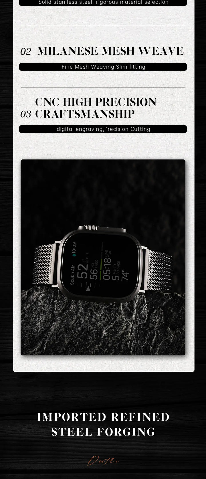 Top Stainless Steel Milanese Mesh Strap For Apple Watch Ultra 2 49mm Series 10 46mm 42mm 45mm 44mm Bracelet Apple Watch Band