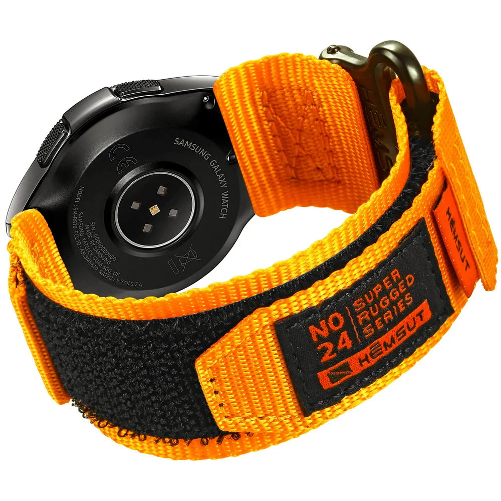 HEMSUT Nylon Military Watch Strap – 20/22mm Quick-Release for Samsung