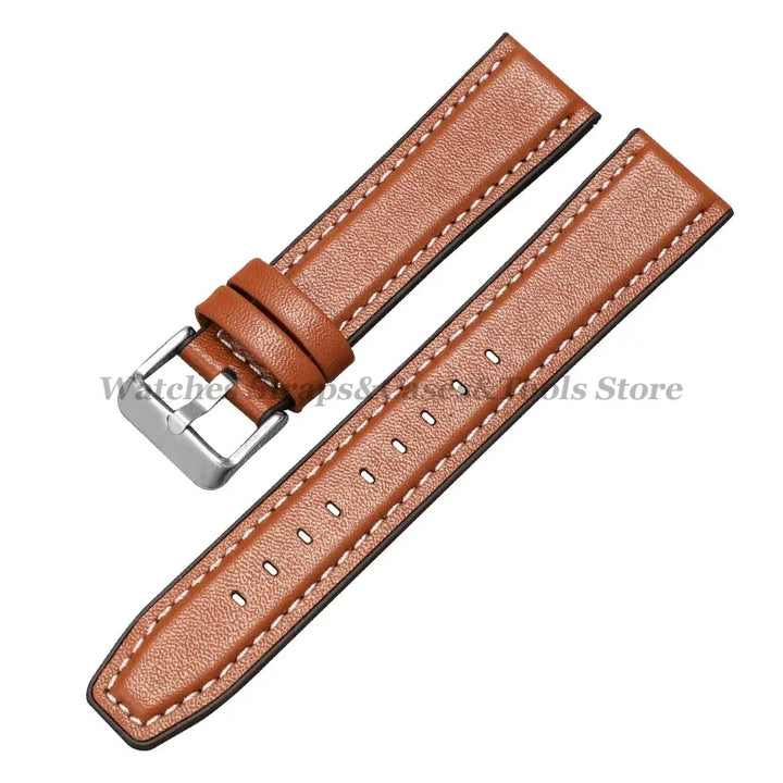 Silicone & Leather Watch Strap for Huawei & Samsung – 18–46mm