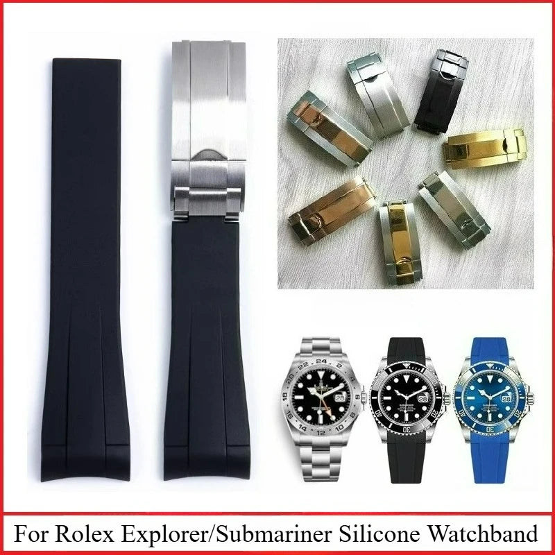 Silicone Watch Strap 20–21mm for Rolex Submariner & Daytona