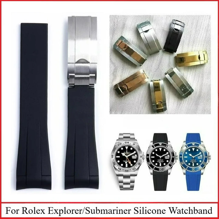 Silicone Watch Strap 20–21mm for Rolex Submariner & Daytona