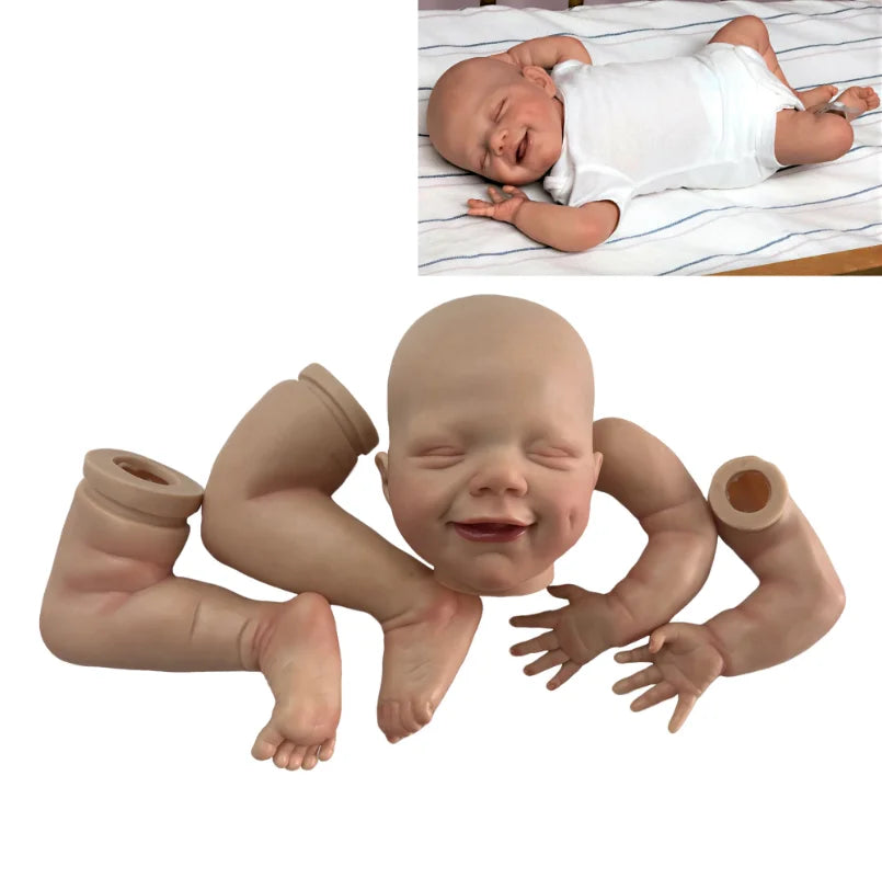 18″ April Smile Customizable Reborn Doll Kit – Semi‑Finished Painted Parts