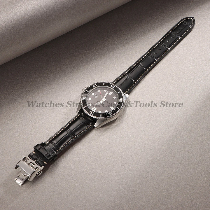 18mm 19mm 20mm 21mm 22mm Cowhide Leather Watch Strap for Longines Watch Bracelet Universal Butterfly Clasp Wristband Replacement