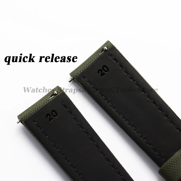 New Premium Sailcloth WatchBand 18/19/20mm 21mm 22mm for Rolex for Omega for Blancpain Quick Release Men Sport Replacement Strap