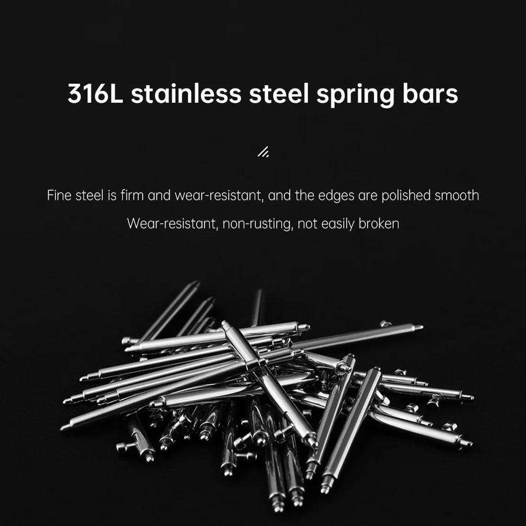 Maikes Quick-Release 316L Stainless Steel Spring Bars – 18/19/20/22mm for Watch Straps
