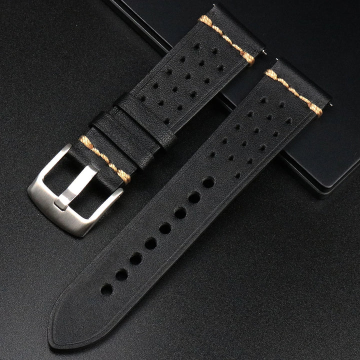 Fashion Quick Release Top Grain Leather Watch Band 20mm 22mm