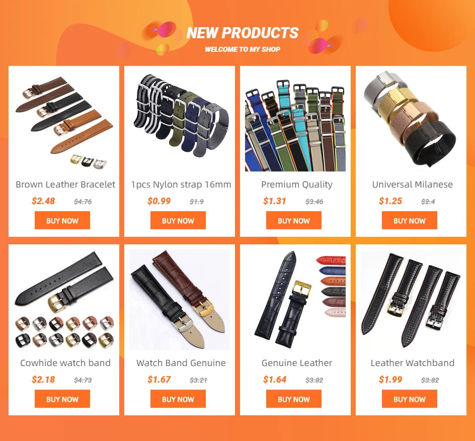 Watch Band Genuine Leather straps Watchbands 12mm 18mm 20mm 22mm watch accessories superior quality watch strap