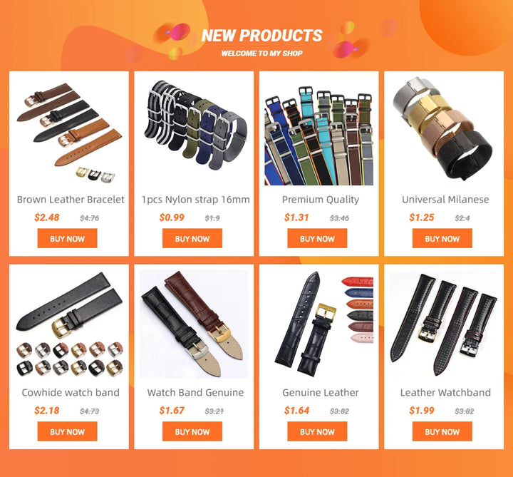 Watch Band Genuine Leather straps Watchbands 12mm 18mm 20mm 22mm watch accessories superior quality watch strap