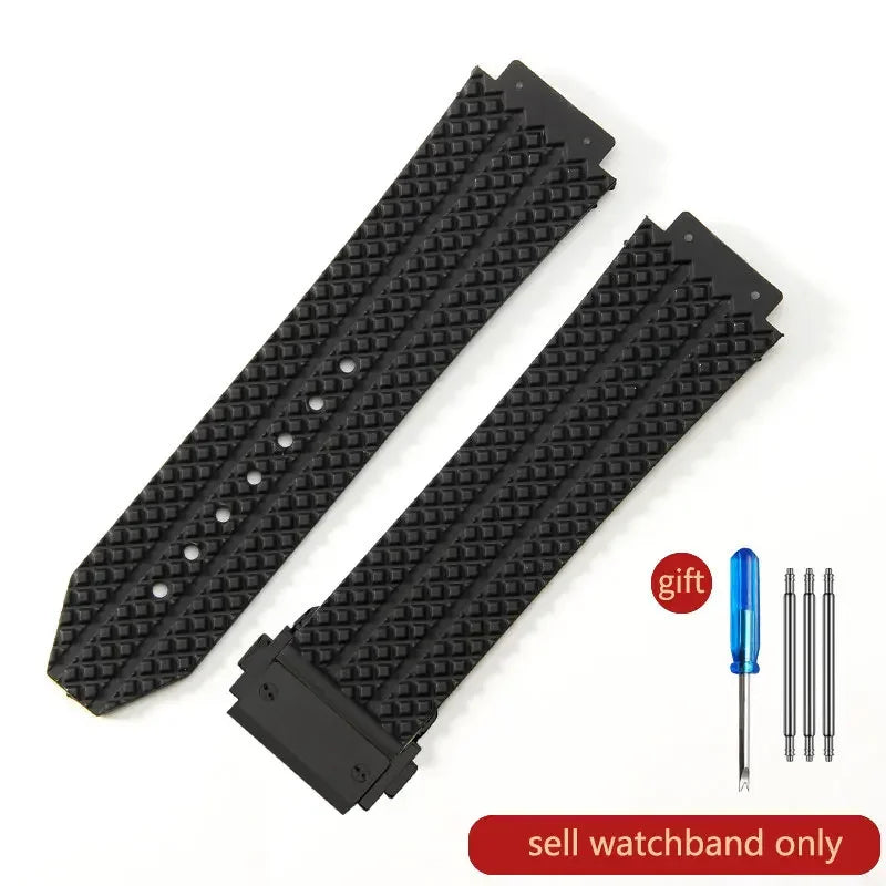 Silicone Rubber Watch Strap for Hublot (26×19mm, 24×17mm)