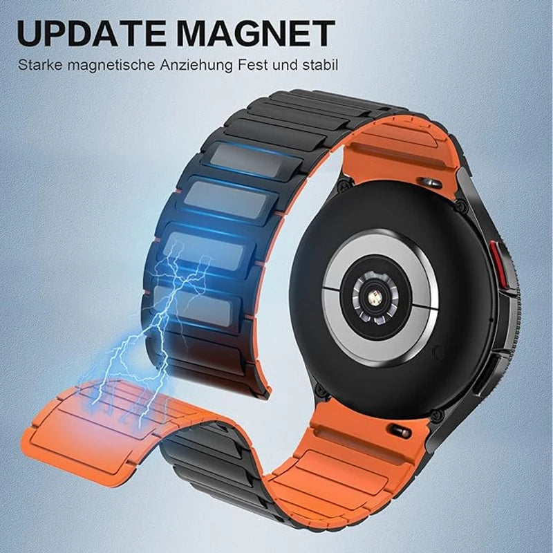 Magnetic Silicone Strap for Samsung Galaxy Watch – 40/44/45mm, No Gaps