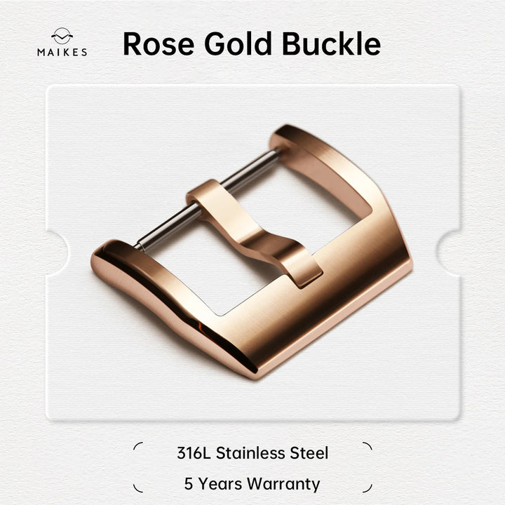 Maikes Rose Gold 316L Stainless Steel Watch Buckle – 18/20/22mm, Clasp for IWC, Omega & Rolex