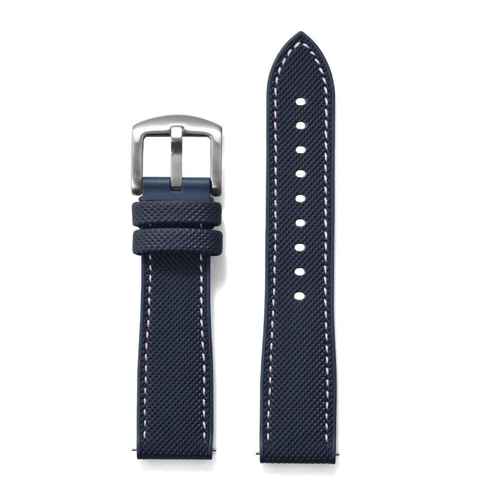 JUELONG For Longines Seiko Water Ghost Hamilton Series Nylon Rubber WatchStrap 18mm 20mm 22mm 24mm FKM Sailcloth Strap WristBand