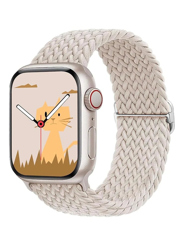 Strap for Apple Watch band 44mm 45mm 49mm 42mm 40 41 46mm Elastic Braided Solo bracelet correa Series 9 10 11 8 7 6 5 SE Ultra 3